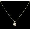 Image 2 : 1.23 ctw Diamond Pendant With Chain - 14KT White Gold