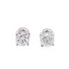 0.98 ctw Diamond Stud Earrings - 14KT White Gold