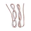 0.46 CTW Diamond Climber Earrings 10KT Rose Gold - REF-37M5H