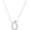 0.10 CTW Diamond Teardrop Pendant 10KT White Gold - REF-14F9N