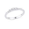 0.25 CTW Diamond 5-stone Bridal Engagement Ring 10KT White Gold - REF-22N4F