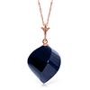 Genuine 15.25 ctw Sapphire Necklace Jewelry 14KT Rose Gold - REF-26T7A