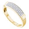 0.29 CTW Diamond Triple Row Ring 14KT Yellow Gold - REF-26H9M