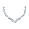 5 CTW Diamond Cluster V-Shape Luxury Necklace 14KT White Gold - REF-629W9K