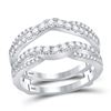0.63 CTW Diamond Ring 14KT White Gold - REF-82M4H