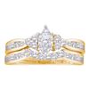 0.50 CTW Marquise Diamond Bridal Engagement Ring 14KT Yellow Gold - REF-59Y9X