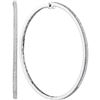 0.50 CTW Diamond Large Slender Milgrain Hoop Earrings 10KT White Gold - REF-63K8W