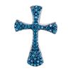 0.33 CTW Blue Color Diamond Cross Pendant 10KT White Gold - REF-16H4M