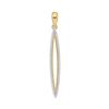Image 1 : 0.20 CTW Diamond Narrow Oval Outline Pendant 10KT Yellow Gold - REF-22Y4X