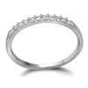 0.15 CTW Diamond Wedding Ring 10KT White Gold - REF-14F9N