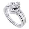 0.24 CTW Marquise Diamond Solitaire Classic Bridal Set 10KT White Gold - REF-34K4W