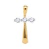 0.15 CTW Diamond Cross Pendant 10KT Yellow Gold - REF-14F9N