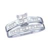 1 CTW Princess Diamond Bridal Engagement Ring 14KT White Gold - REF-109H4M