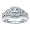 0.25 CTW Diamond Bridal Wedding Engagement Ring 10KT White Gold - REF-37X5Y