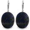 Genuine 40.15 ctw Sapphire & Diamond Earrings Jewelry 14KT White Gold - REF-127P3H