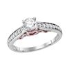 0.63 CTW Diamond Solitaire Bridal Engagement Ring 14KT White Gold - REF-157M5H