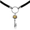 Genuine 0.50 ctw Citrine Necklace Jewelry 14KT White Gold - REF-65H8X