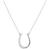 0.21 CTW Diamond Horseshoe Pendant 10KT White Gold - REF-26K9W