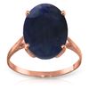 Genuine 8.5 ctw Sapphire Ring Jewelry 14KT Rose Gold - REF-85F2Z