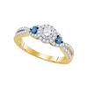 0.74 CTW Diamond Solitaire Bridal Engagement Ring 14KT Yellow Gold - REF-97H4M
