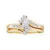 0.26 CTW Marquise Diamond Bridal Engagement Ring 10KT Yellow Gold - REF-34K4W