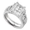 2 CTW Princess Diamond Bridal Engagement Ring 14KT White Gold - REF-254W9K