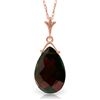 Genuine 5.1 ctw Garnet Necklace Jewelry 14KT Rose Gold - REF-22Y2F