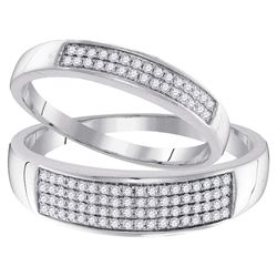 0.31 CTW His & Hers Diamond Matching Ring 10KT White Gold - REF-30W2K