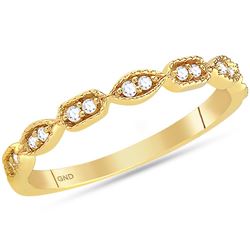 0.10 CTW Diamond Stackable Ring 14KT Yellow Gold - REF-22F4N