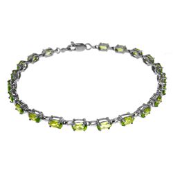 Genuine 5.5 ctw Peridot Bracelet Jewelry 14KT Yellow Gold - REF-96X4M