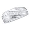 0.25 CTW Mens Diamond Wedding Anniversary Ring 14KT White Gold - REF-41W9K
