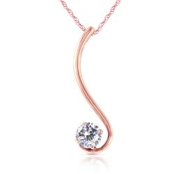 Genuine 0.50 ctw Diamond Anniversary Necklace Jewelry 14KT Rose Gold - REF-137V9W