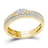 0.49 CTW Diamond 2-Stone Bridal Wedding Engagement Ring 10KT Yellow Gold - REF-38W9K