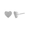 0.25 CTW Diamond Heart Earrings 10KT White Gold - REF-20H9M