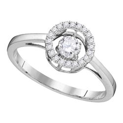 0.18 CTW Diamond Solitaire Bridal Wedding Engagement Ring 10KT White Gold - REF-26N3F