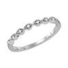 Image 1 : 0.05 CTW Diamond Stackable Ring 14KT White Gold - REF-14K9W