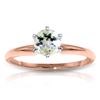 Genuine 0.65 ctw Aquamarine Ring Jewelry 14KT Rose Gold - REF-28W8Y