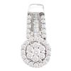 0.52 CTW Diamond Cluster Pendant 14KT White Gold - REF-44Y9X
