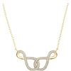 Image 1 : 0.15 CTW Diamond Infinity Pendant 10KT Yellow Gold - REF-25Y4X