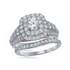 2 CTW Diamond Bellissimo Double Halo Bridal Engagement Ring 14KT White Gold - REF-299M9H