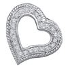 0.18 CTW Diamond Small Heart Love Pendant 10KT White Gold - REF-12K2W