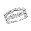 0.50 CTW Diamond Ring 14KT White Gold - REF-67N4F
