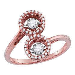 0.45 CTW Diamond Bypass Cluster Ring 10KT Rose Gold - REF-59H9M