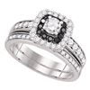 1 CTW Diamond Halo Bridal Engagement Ring 14KT White Gold - REF-133K5W