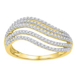 0.50 CTW Diamond Ring 10KT Yellow Gold - REF-40N4F