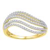 Image 1 : 0.50 CTW Diamond Ring 10KT Yellow Gold - REF-40N4F