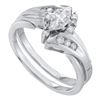 0.25 CTW Marquise Diamond Bridal Engagement Ring 10KT White Gold - REF-34Y4X