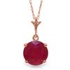 Genuine 2.25 ctw Ruby Necklace Jewelry 14KT Rose Gold - REF-29V3W