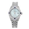 Rolex Pre-owned 26mm Womens Custom Ice Blue Dial Stainless Steel - REF-470R4M