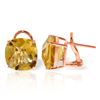 Genuine 7.2 ctw Citrine Earrings Jewelry 14KT Rose Gold - REF-46Z5N
